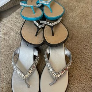 Sandals size 10 3 pair
